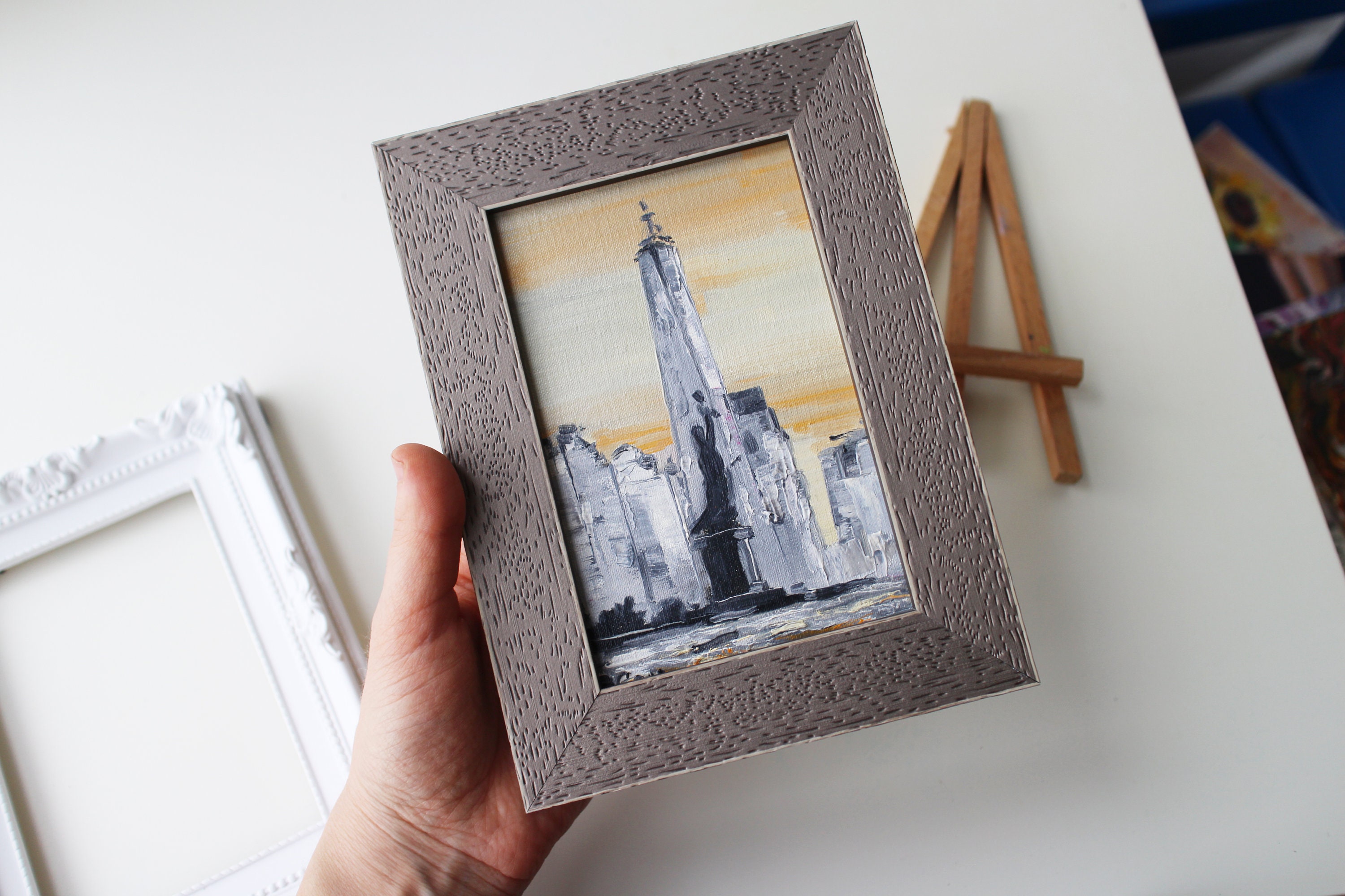 statue Of Liberty Painting Oil Painting New York America Oil Landscape Us Wall Art