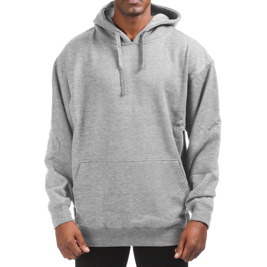 Men's Cotton-Blend Fleece Pullover Hoodie with Pocket (Big & Tall Sizes Available) - Gray, Medium - medium grey