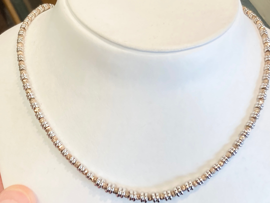 Silver & Rose Gold Necklace
