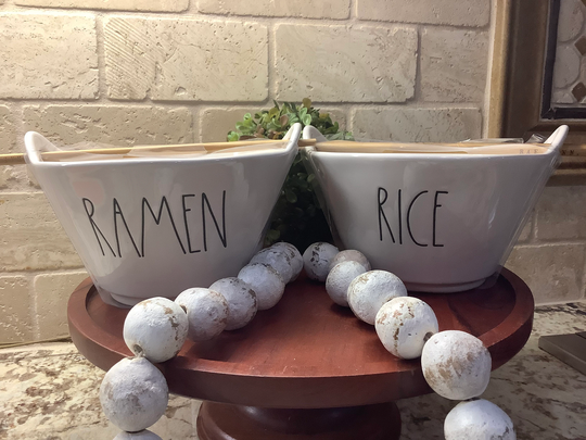 Rae Dunn Noodle Bowl, Ramen Bowl With Chopsticks, Rice Bowls, Dunn