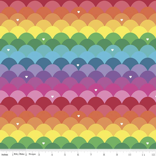 Dream Main Rainbow By Kristy Lea Of Quiet Play For Riley Blake Designs