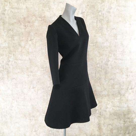 60S Couture Black A Line Dress International Shipping