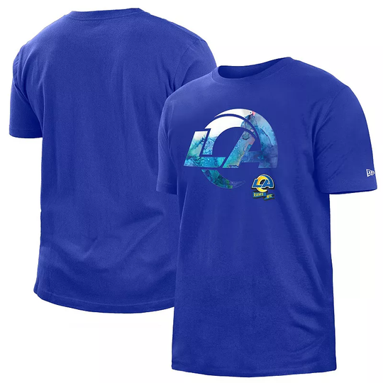 Men's New Era Blue Los Angeles Rams 2022 Sideline Ink Dye T-Shirt, Size: 2XL