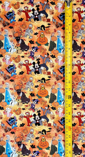 Halloween Mickey Mouse & Friendz | 1 Yard 36" X 58" Brand New