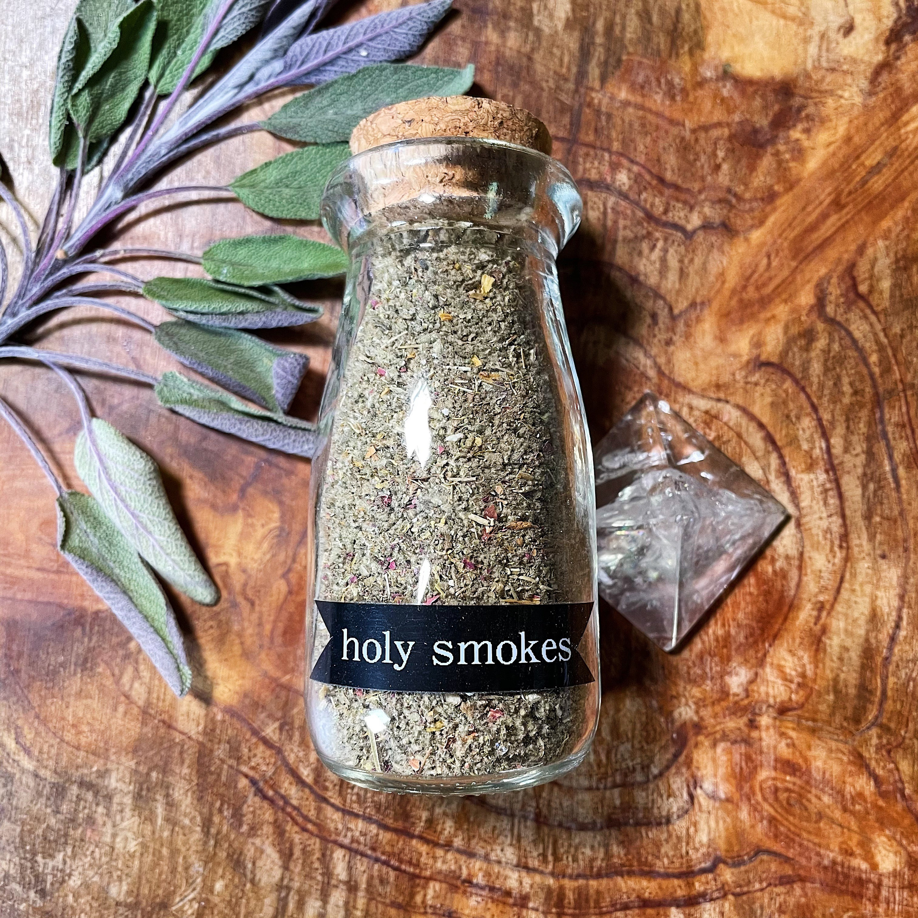Holy S Mokes. 1/2 Oz Organic Herbal Blend. All Purpose. Mugwort Mullein Rose Calendula. Flowers Loose Herb. Apothecary Tea"