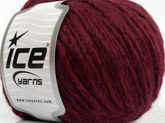 Etno Alpaca #69358 Burgundy - Ice Merino Wool Acrylic Blend Yarn 50 Gram 82 Yards Weight Group #5 Bulky