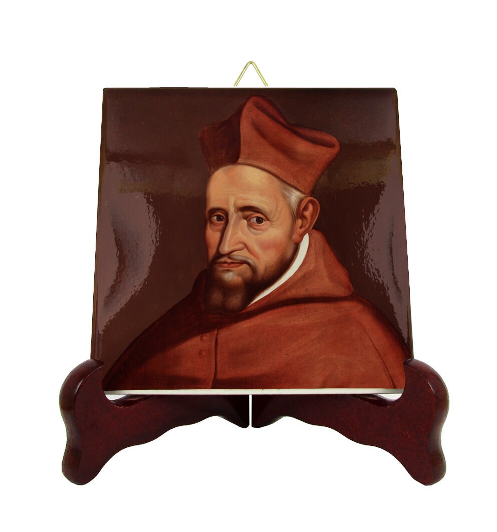 Saint Robert Bellarmine - Icon On Tile Catholic Saints Art Christianity St Jesuit Doctor Of The Church Jesuits