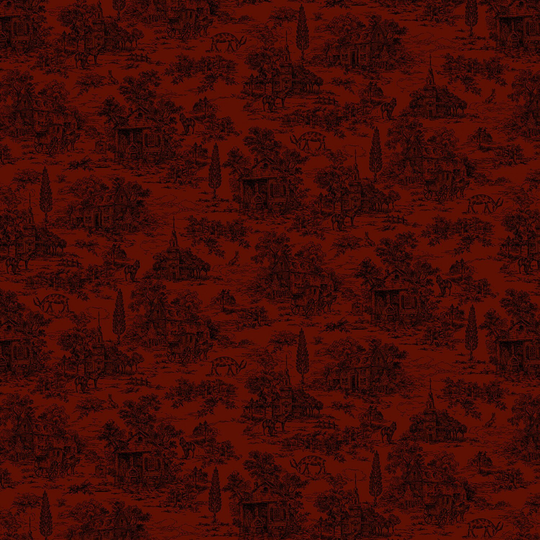 Farmhouse Christmas Red Toile Blender Henry Glass By Kim Diehl The Half Yard 9668-88 Quilters Cotton Fabric