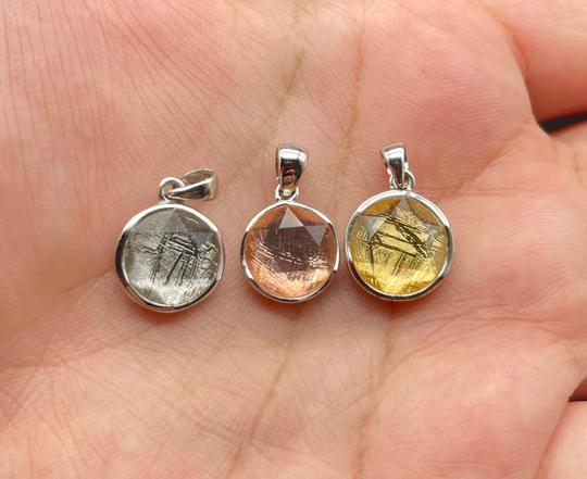 Genuine Meteorite Jewellery, Gebion Meteorite Pendant, Round Shape Pendant