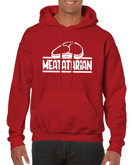 Meatatarian Carnivore Diet No-Vegans Here No Lettuce Only Animal Meat Beef Steak Poultry Birds Seafood Fish Eating Men's Hoodie Sf-0412