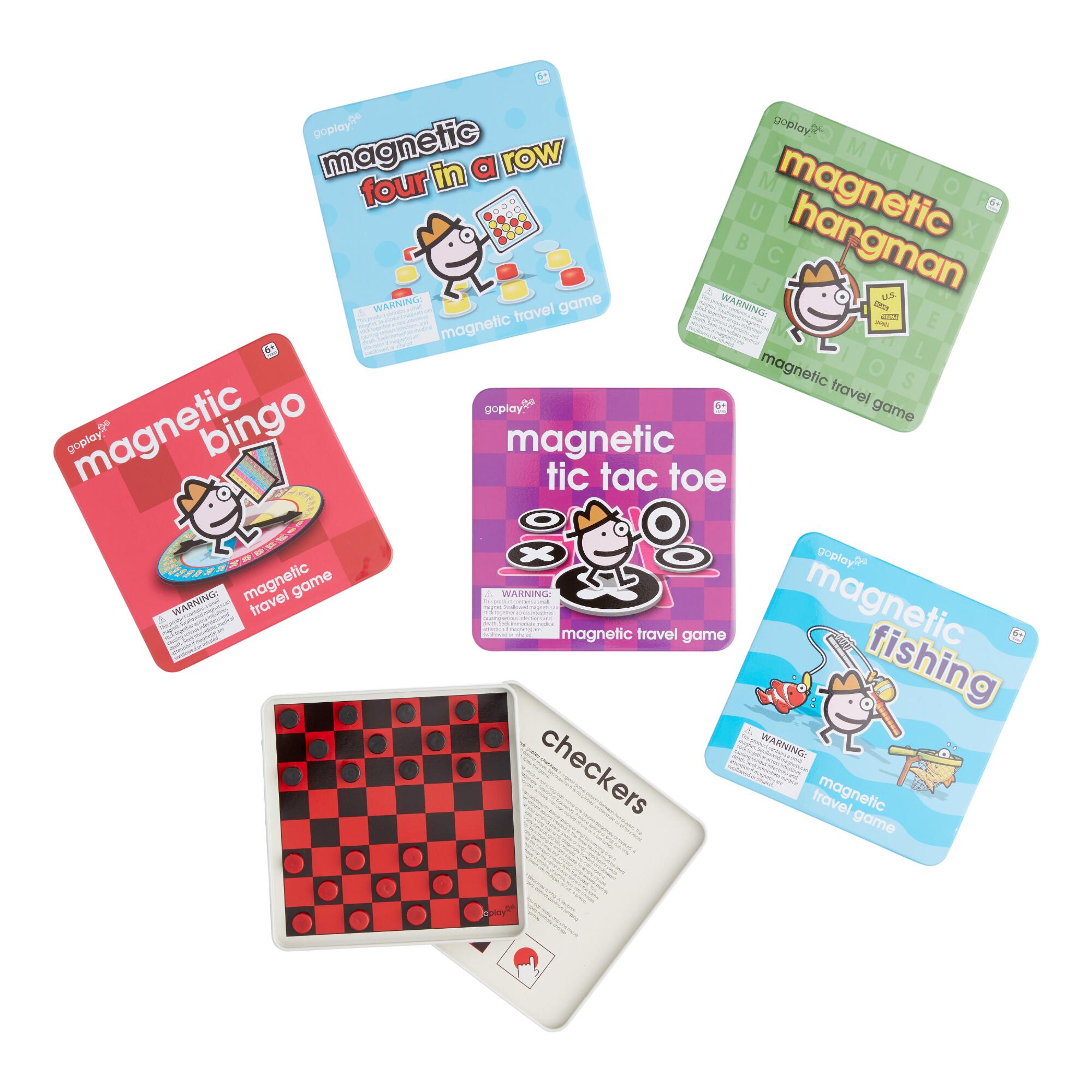 Magnetic Puzzle Games, Set of 6: Multi - Metal by World Market