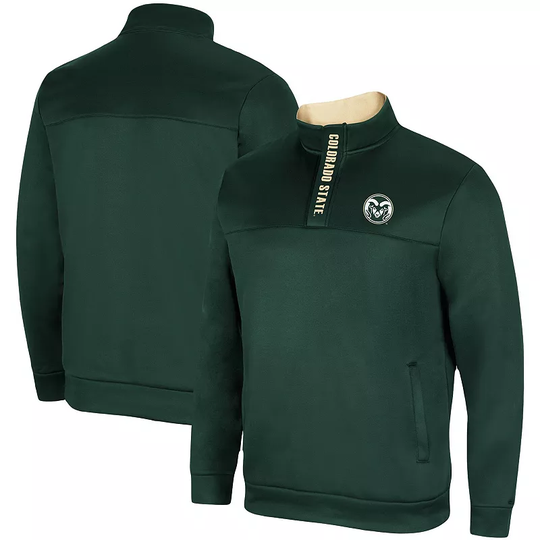 Men's Colosseum Green Colorado State Rams No Tomorrow Quarter-Zip Jacket, Size: 2XL