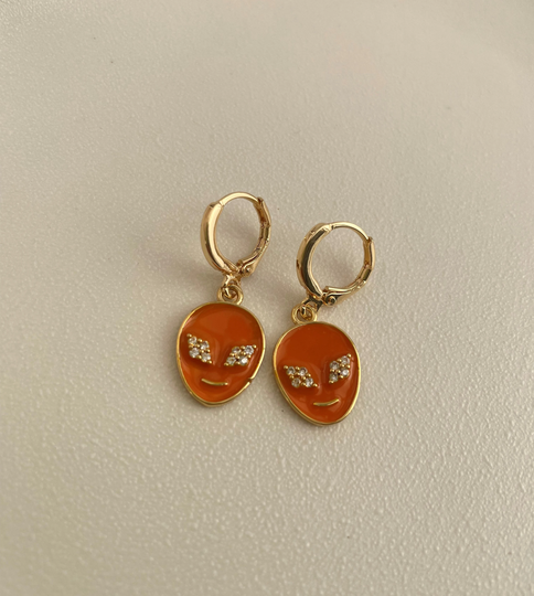 Gold Plated 27mm Alien Hoop Earring Endless Hoops Huggies Simple Earrings Everyday/Gift For Her