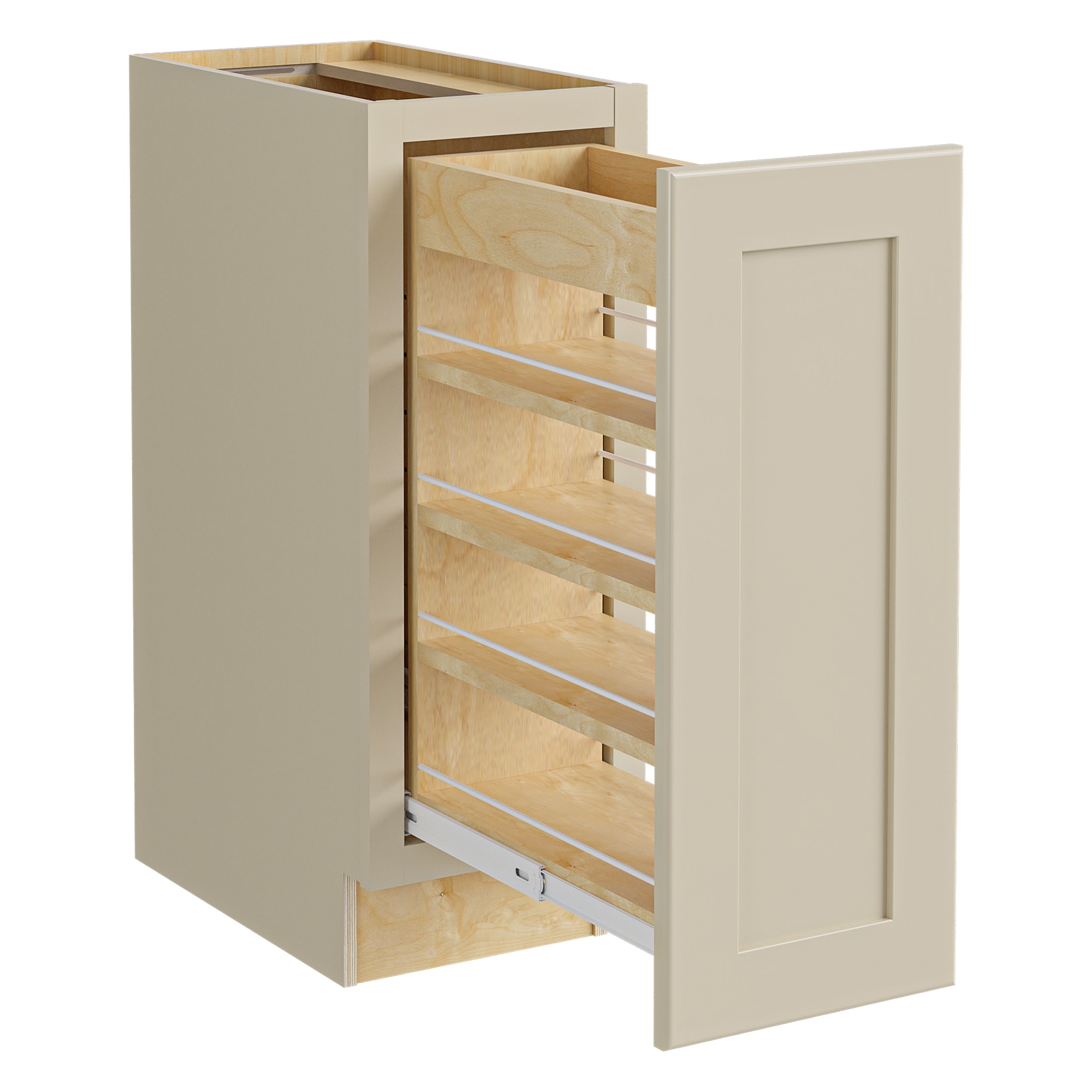 Luxxe Cabinetry 12-in W x 34.5-in H x 24-in D Norfolk Blended Cream Painted Door Base Fully Assembled Semi-custom Cabinet in Off-White | BPPO12-NBC