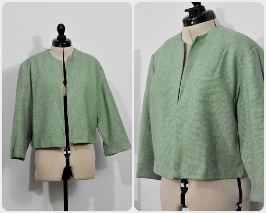 Glentex Green Wool Blend 60S Blazer