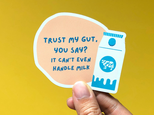Lactose Intolerance Magnet | Sad Millennial Gifts Funny Fridge Magnets