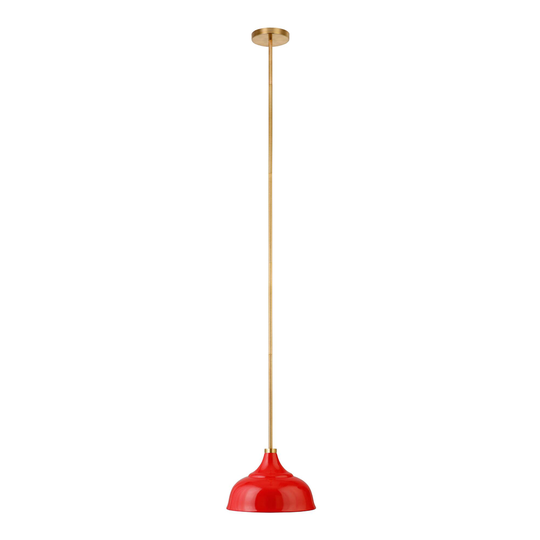 Red Metal Dome Shade Lucy Pendant Lamp by World Market