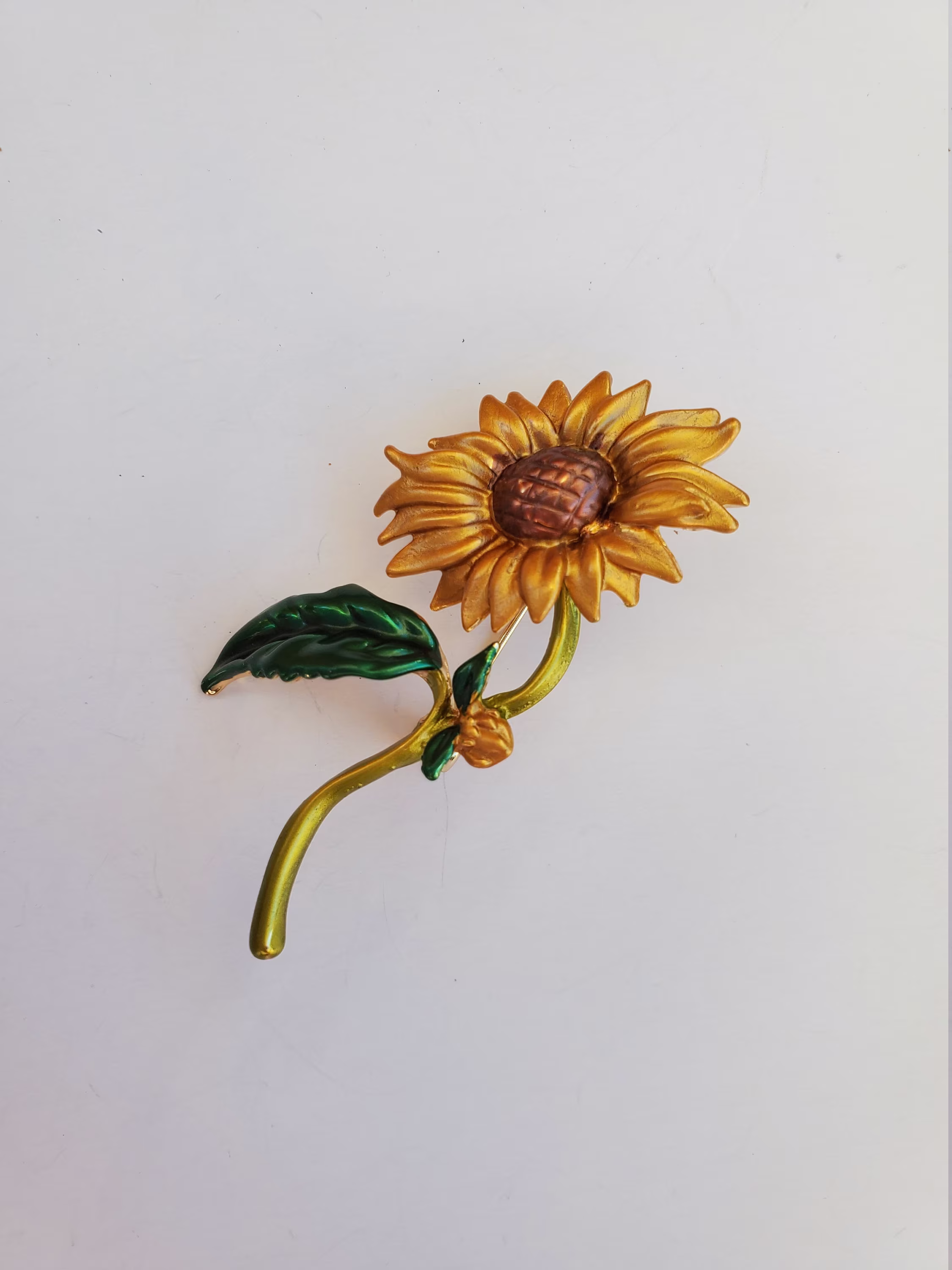 Sunflower Brooch, Pin, Lapel Yellow Scarf Pin