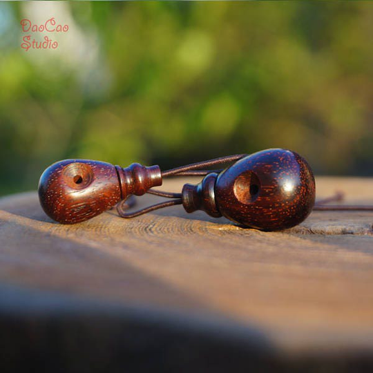 Natural Wood Guru Bead, Red Sandalwood/Black Beads Drop Shape Diy Accessories Jewelry Findings 12mm 15mm 3 Hole