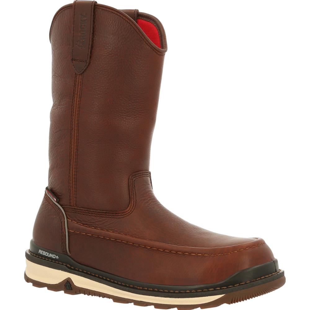 Rocky Size: 11.5 Wide Mens Dark Brown Waterproof Work Boots Rubber | RKK0337 W 115