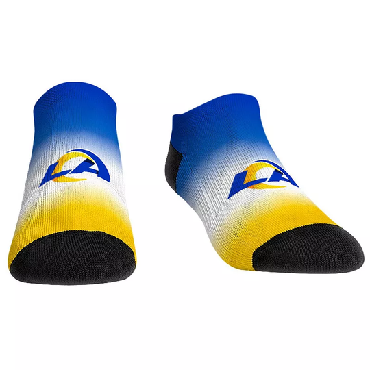 Women's Rock Em Socks Los Angeles Rams Dip-Dye Ankle Socks, Size: Small/Medium, Multicolor