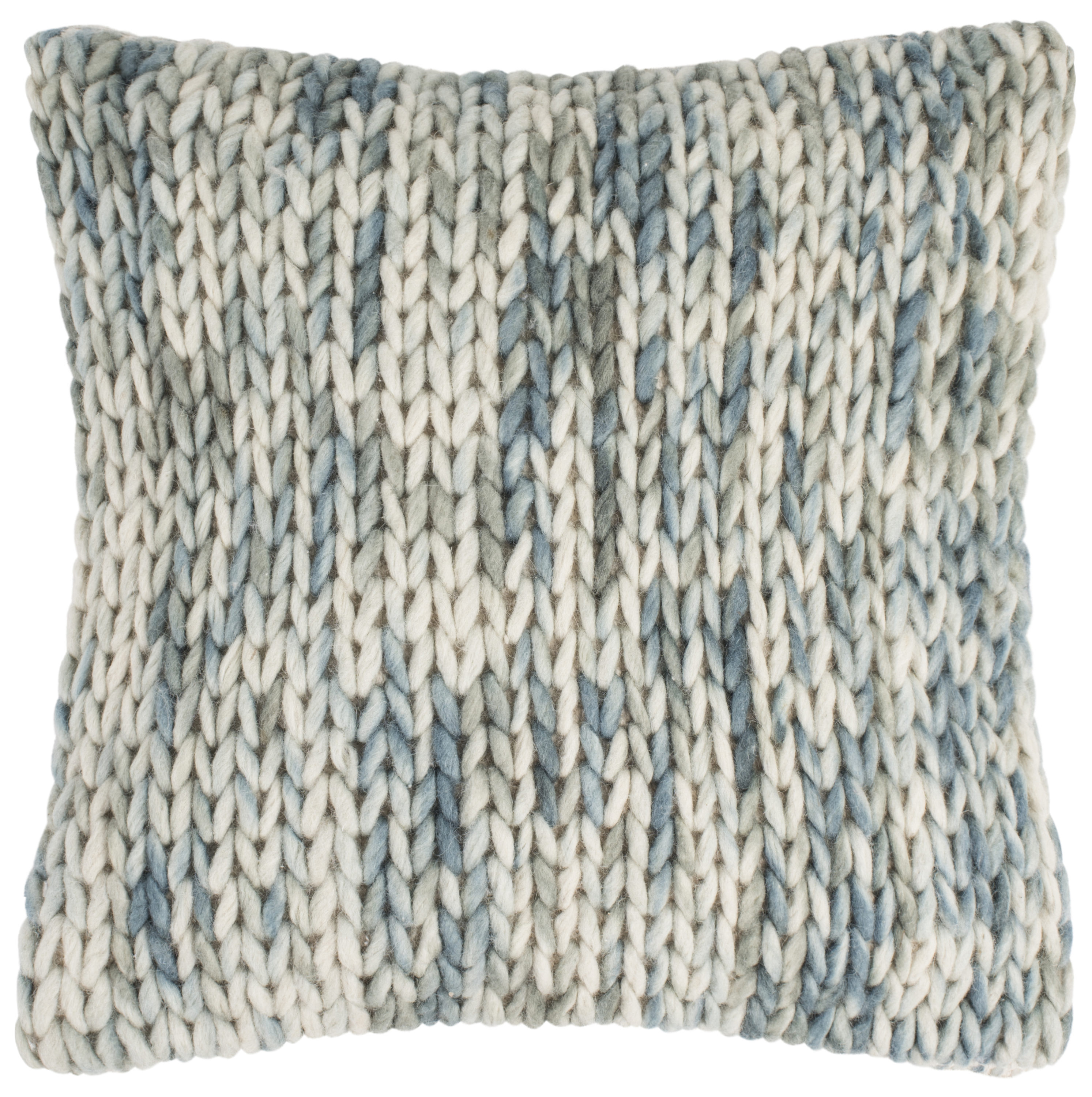 Safavieh All Over Braid 20-in x 20-in Artic Blend Handloom Wool Indoor Decorative Pillow Cotton in Blue | PLS105A-2020