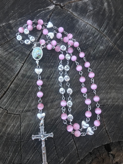 Baptism Catholic Rosary ~ Gift Girl Christening Catholic~
