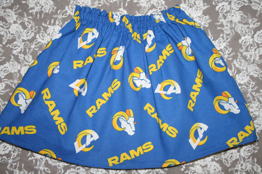 18 Mo ~ 14/16 Little Girls Blue La Rams Football Skirt Infant Infants Toddler Toddlers Youth Game Day Team Skirts Kids Clothes