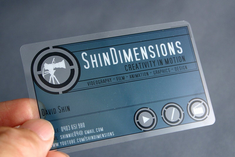 400 Business Cards - Clear Transparent Plastic Stock Rounded Corners Custom Printed Color White Ink Unique Professional 100% Recyclable Usa