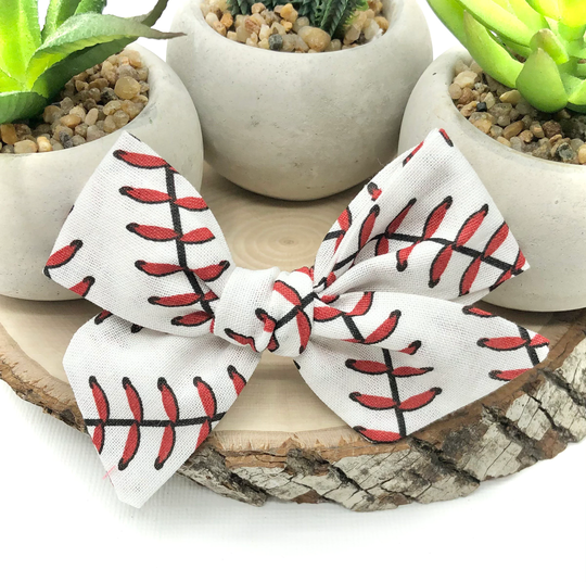 Baseball Bow | 20 Styles Sports Hair Bow, Schoolgirl Tuxedo Sailor Pigtail Spring Summer Buy 3 Get 1 Free