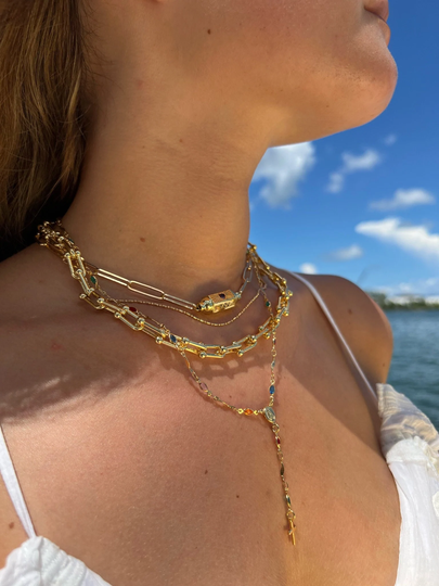 18K Thick Gold Chunky Ulink Necklace, Non Tarnish Chain, Layering Chain For Women, Thick Necklace, Gift For Her, Link Necklace