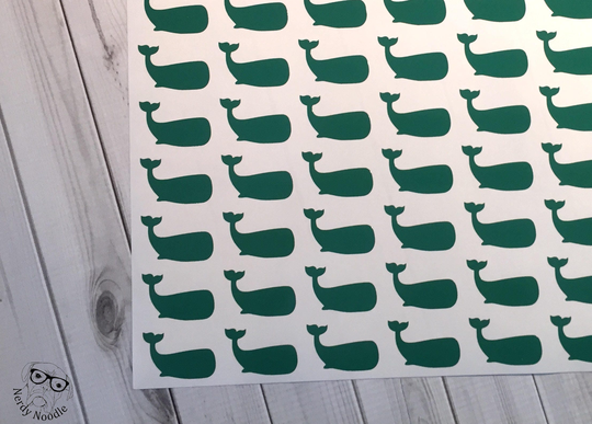 Whale Party Stickers, Tanning Sticker Set, Envelope Seals, Scrapbook Whales