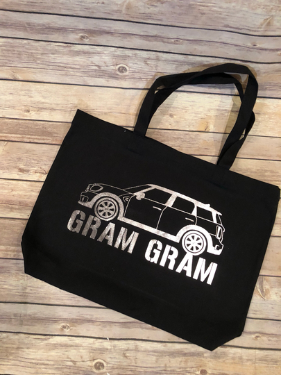 Personalized Mini Cooper Or Vw Bug Shopper Tote Drawstring Bag