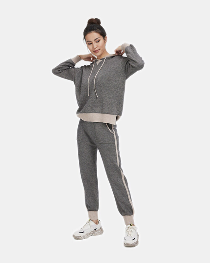 Haze Wool-Blend Hoodie/styled Women's Active Sweater/ Breathable & Comfy Pullover Top