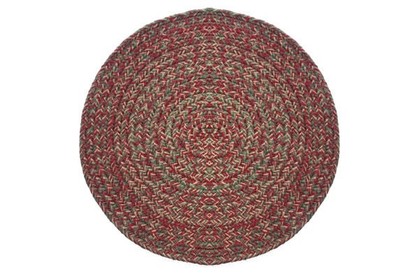 Highland Merlot Blend Braided Rug Round 8'