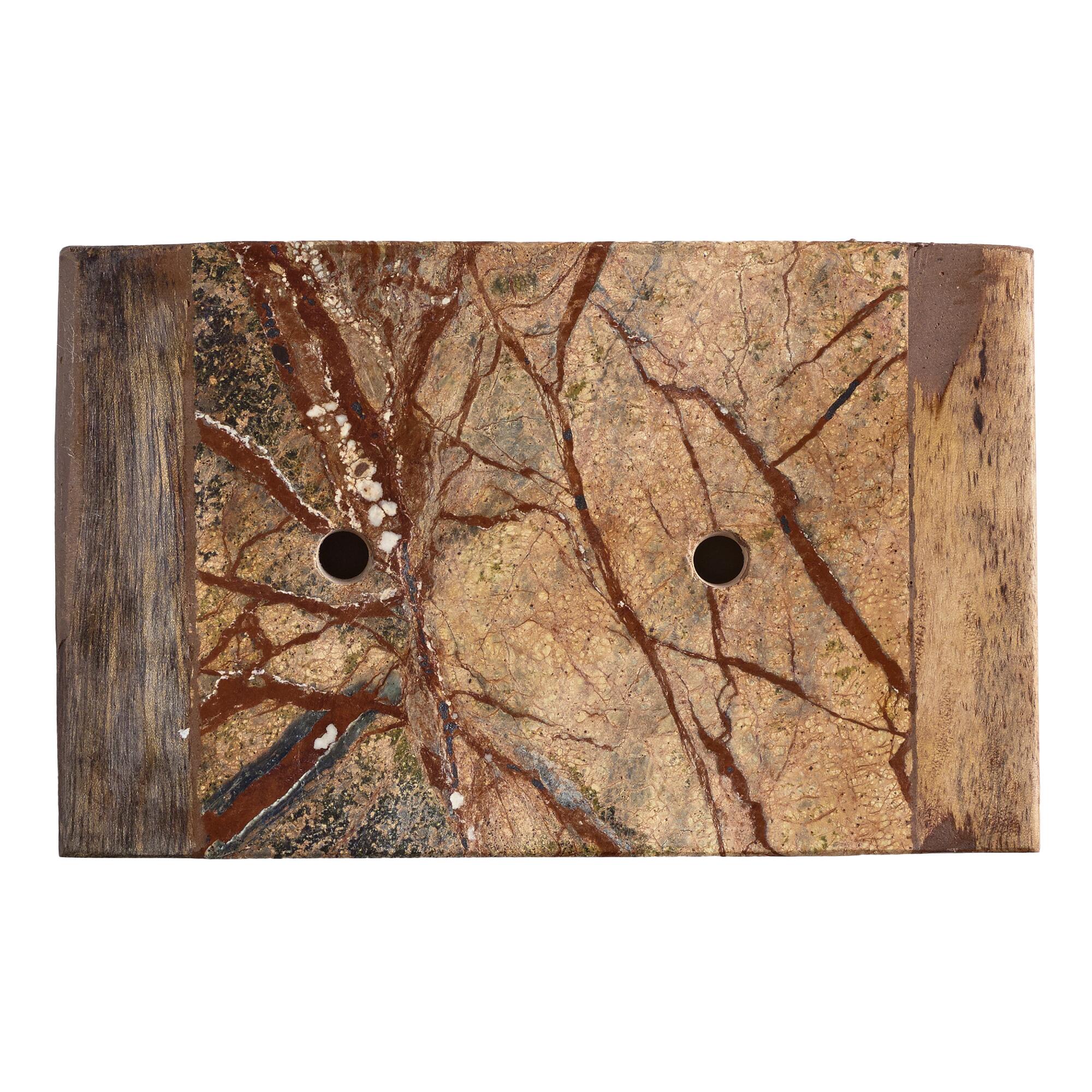 Marble And Wood Soap Dish - Stone by World Market