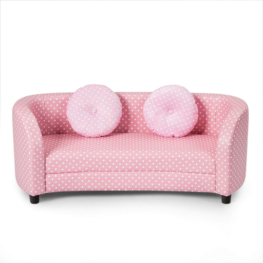 CASAINC Modern Pink Polyester/Blend Loveseat | WF-HW61179-LA