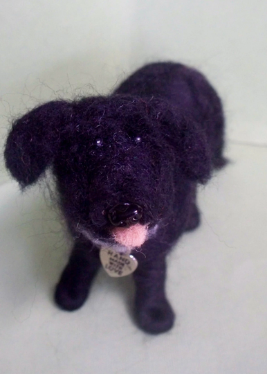 Black Labrador Felted Wool Dog Ornament