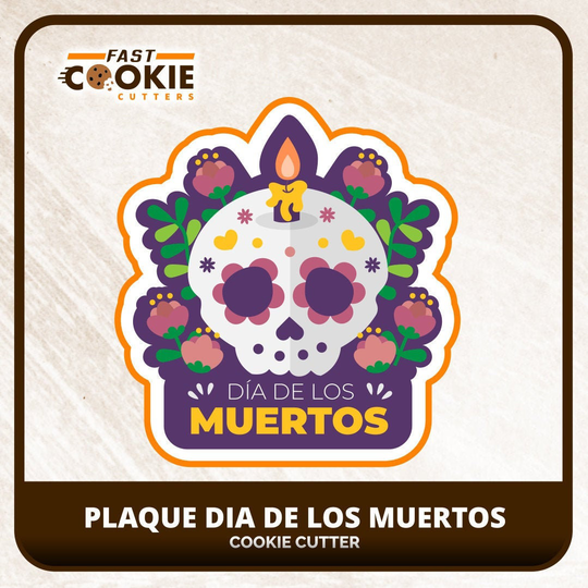 Plaque Dia De Los Muertos Cookie Cutter