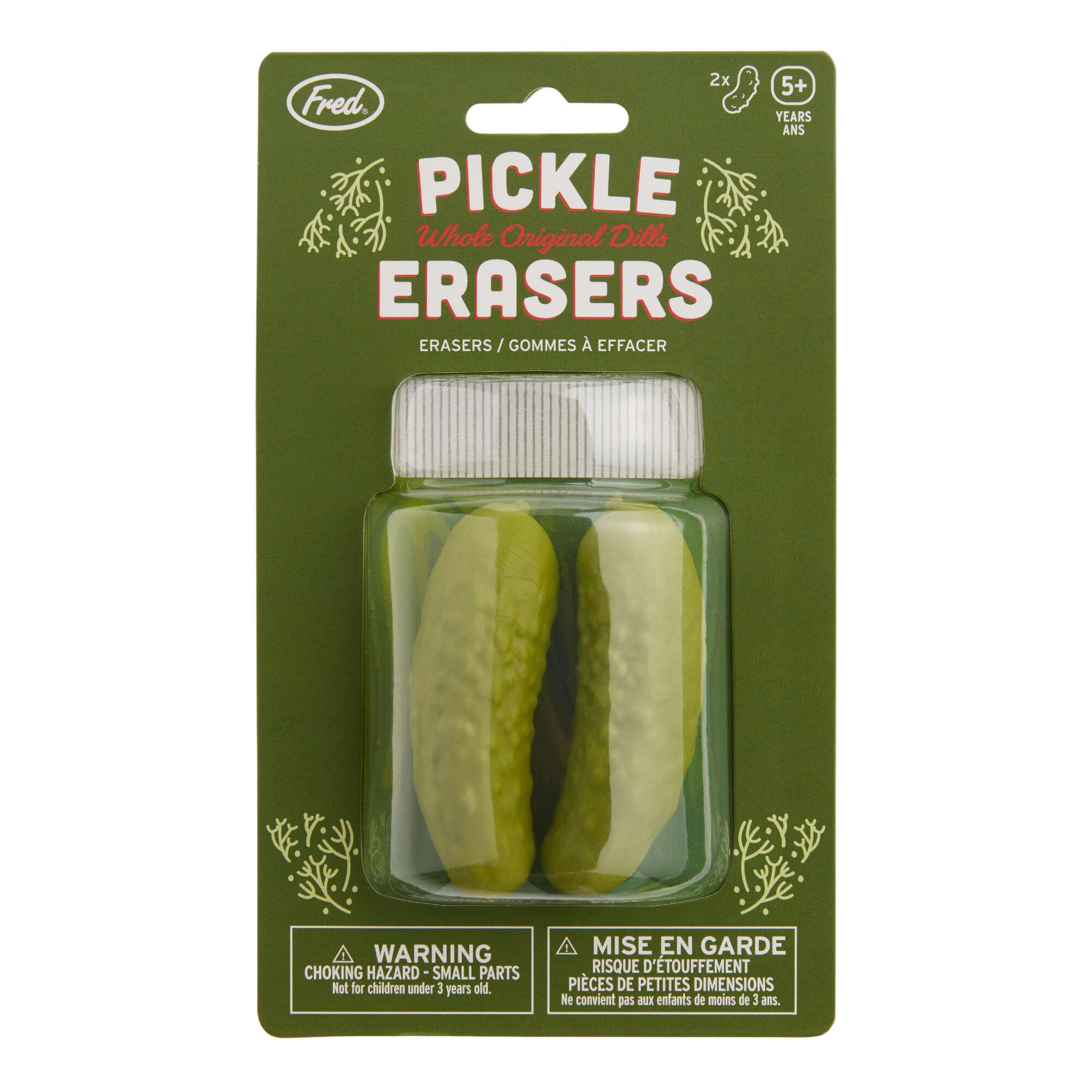 Fred Rubber Pickle Erasers 2 Pack: Green by World Market