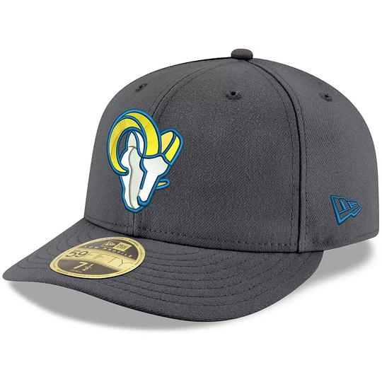 Men's New Era Graphite Los Angeles Rams Alternate Logo Storm II Low Profile 59FIFTY Fitted Hat, Size: 7 1/2, Dark Grey