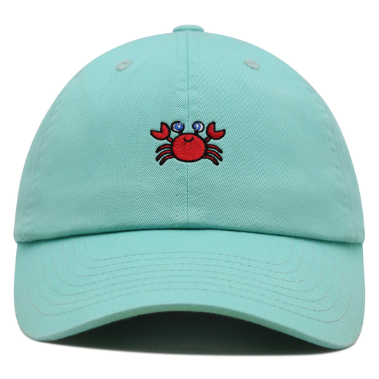 Crab Premium Dad Hat Embroidered Baseball Cap Red Seafood