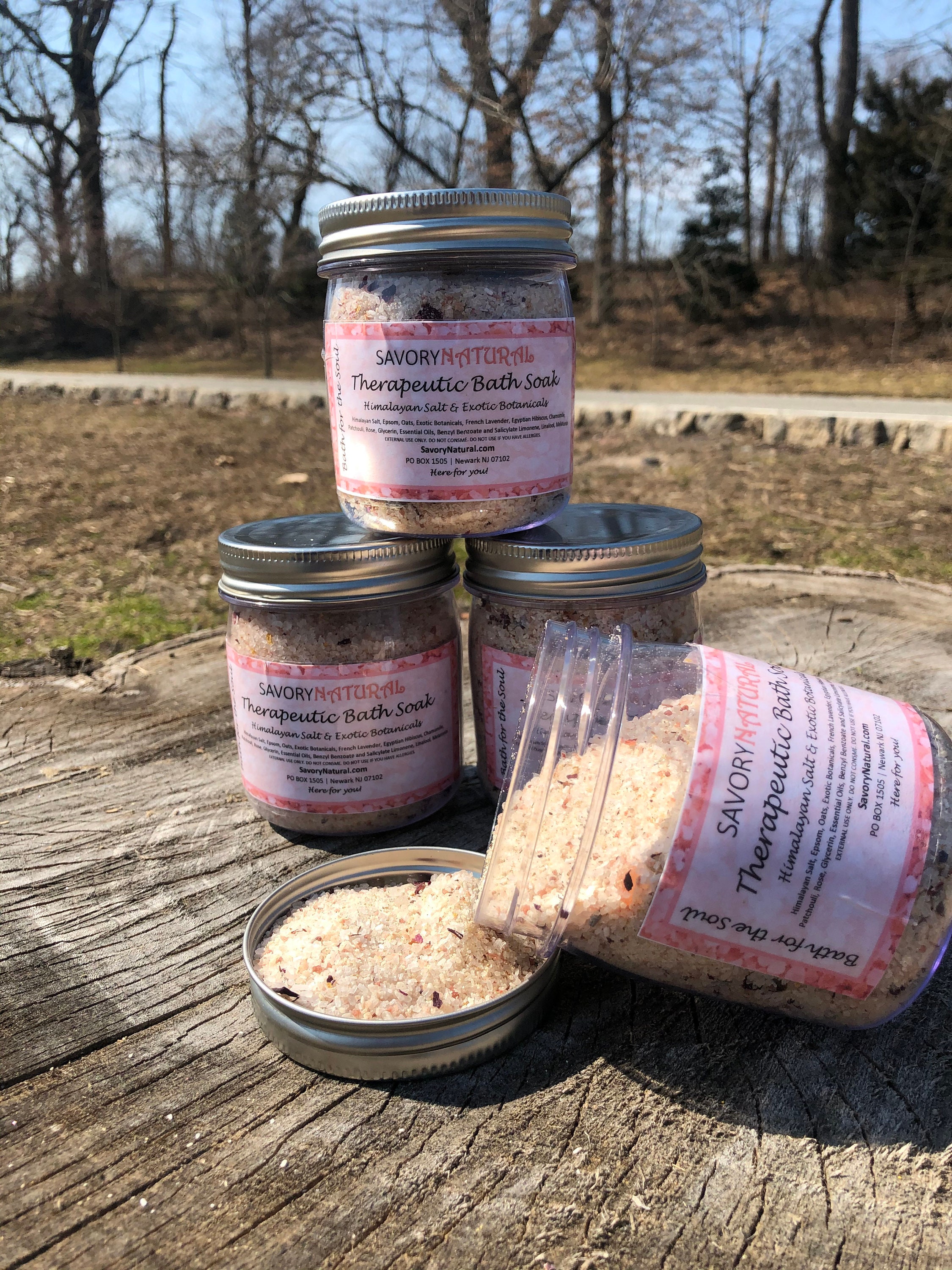Exotic Blend Bath Salt | Himalayan Special Oatmeal Imported Botanicals Essential Oil Therapeutic Gift 8Oz