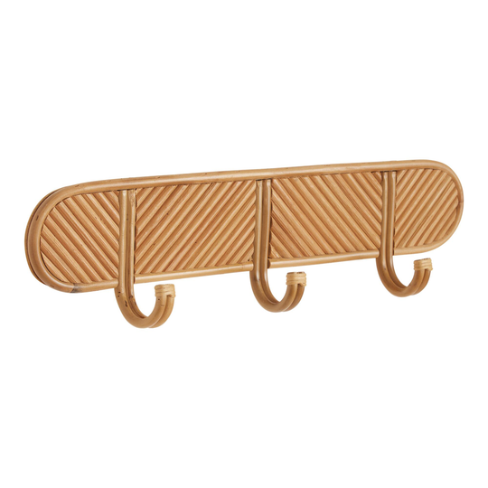 Natural Rattan Diagonals Wall Rack - Natural Fiber - Small by World Market