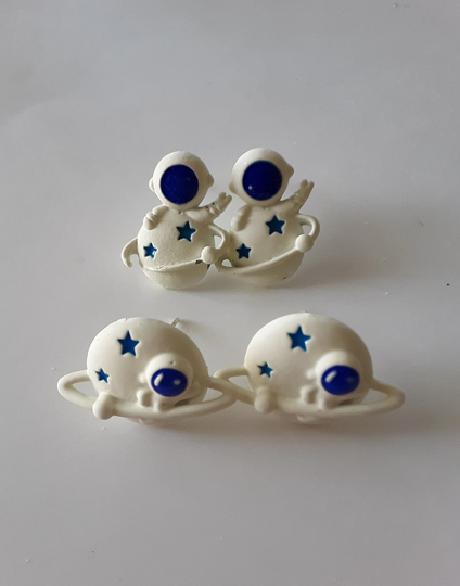 Astronaut On Planet Earrings