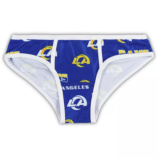 Women's Concepts Sport Navy Los Angeles Rams Breakthrough Allover Print Knit Panties, Size: Medium, Blue