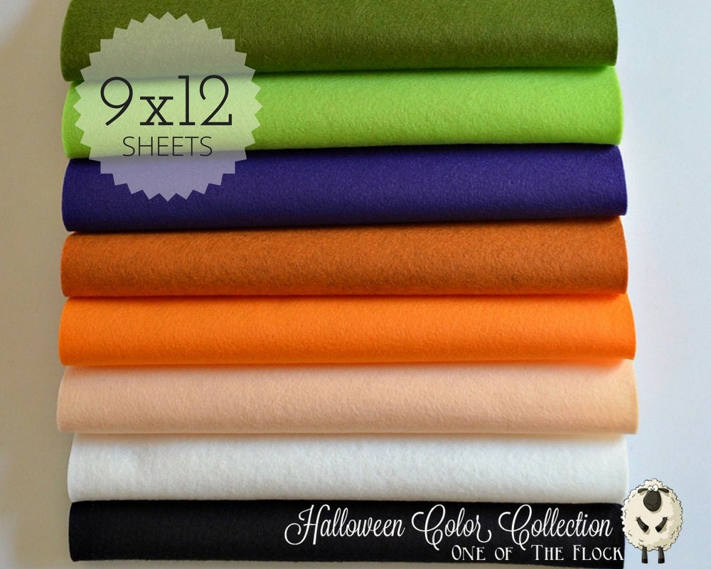 Halloween Felt Collection, Wool Blend Felt, Sheets, Fabric, Fabric Bundles, Halloween