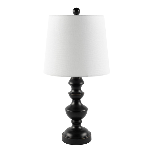 Black Turned Spindle Proteus Table Lamp - Metal by World Market
