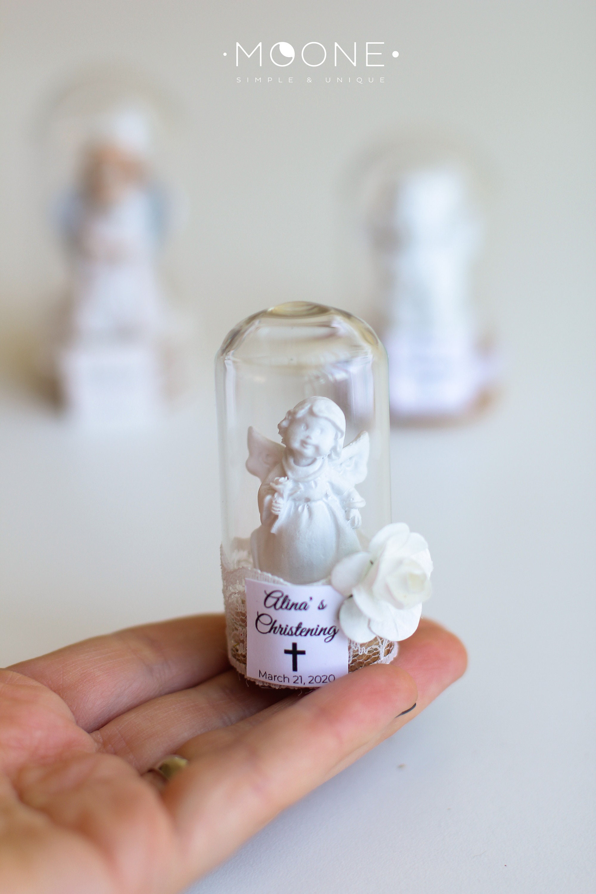 10Pcs Personalized Baptism Favors, Christening Favors, For A Girl, Boy, Party Angel Baby Shower Favors