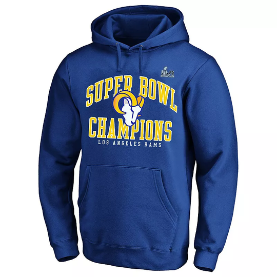 Men's Fanatics Branded Royal Los Angeles Rams Super Bowl LVI Champions Big & Tall Simple Arch Pullover Hoodie, Size: 4XB, Blue